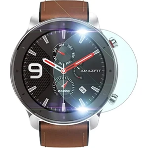 Amazfit Gtr 47 mm Tempered Cam Ekran Koruyucu Şeffaf