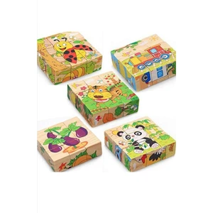 Ahşap Küp Puzzle 9 Parça