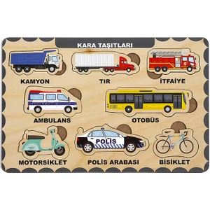 Ahşap Bul Tak Eğitici 2 Adet Yapboz Puzzle Seti