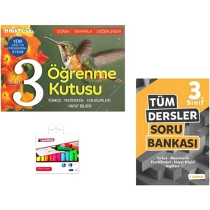 Tudem Yayınları 3. Sınıf Öğrenme Kutusu ve Soru Bankası Seti + Fosforlu Kalem Seti