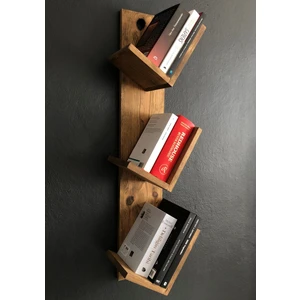 O&a Wood Doğal Ahşap Kitaplık, Dekoratif Tasarım Ahşap Vintage Kitaplık, Meşe