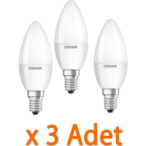 5W (40W) Dim LED Mum Ampul Sarı (3 Adet) Işığı Kısılabilir Mum Ampul 2700K E14 Duy