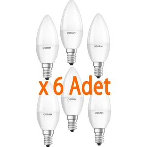 5W (40W) Dim LED Mum Ampul Sarı (6 Adet) Işığı Kısılabilir Tasarruflu Ampul E14