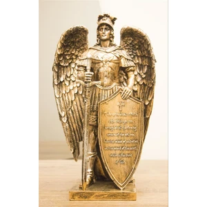 Antioch Artdesign St. Michael Biblo 34 cm Baş Melek Koruyucu Aziz Heykeli Ev Dekor
