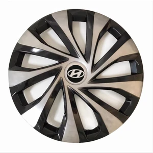 Hmnl  Hyundai Elantra 15'' Inç Gri - Siyah 4'lü Set Jant Kapağı Çelik Jant Görünümlü