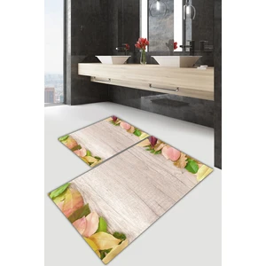 Yıkanabilir Kaymaz Dot Taban 2'li Banyo Paspası ( 50CM x 60CM - 60CM x 100CM) MNP1114