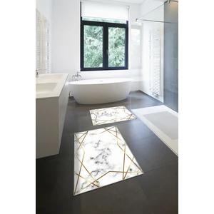 Yıkanabilir Kaymaz Dot Taban 2'li Banyo Paspası ( 50CM x 60CM - 60CM x 100CM) MNP3080