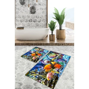 Yıkanabilir Kaymaz Dot Taban 2'li Banyo Paspası ( 50CM x 60CM - 60CM x 100CM) MNP1150