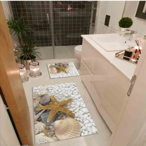 Yıkanabilir Kaymaz Dot Taban 2'li Banyo Paspası ( 50CM x 60CM - 60CM x 100CM) MNP3079