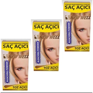 New Well Yüksek Performanslı Yoğun Toz Saç Açıcı 3'lü Paket