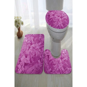 Yıkanabilir Kaymaz Dot Taban 3'lü Klozet Takımı (60CM x 100CM - 55CM x 60CM - 47CM x 50CM) MNKZ6016