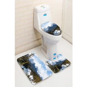 Yıkanabilir Kaymaz Dot Taban 3'lü Klozet Takımı (60CM x 100CM - 55CM x 60CM - 47CM x 50CM) MNKZ6020