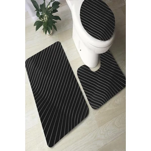 Yıkanabilir Kaymaz Dot Taban 3'lü Klozet Takımı (60CM x 100CM - 55CM x 60CM - 47CM x 50CM) MNKZ6062
