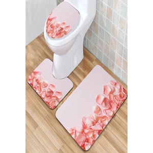 Yıkanabilir Kaymaz Dot Taban 3'lü Klozet Takımı (60CM x 100CM - 55CM x 60CM - 47CM x 50CM) MNKZ6046
