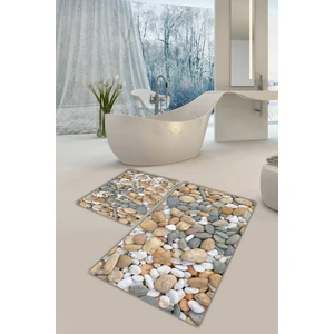 Yıkanabilir Kaymaz Dot Taban 2'li Banyo Paspası ( 50CM x 60CM - 60CM x 100CM) MNP1088