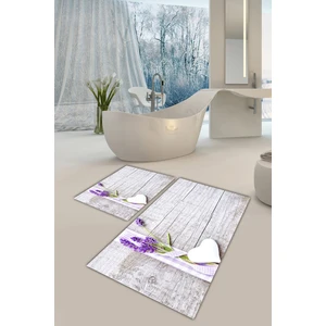 Yıkanabilir Kaymaz Dot Taban 2'li Banyo Paspası ( 50CM x 60CM - 60CM x 100CM) MNP1096