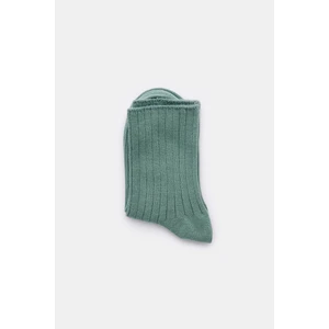 Koyu Yeşil C00112 Unisex Fitilli Çocuk Tekli Çorap-K.yesil