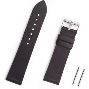 22MM Koyu Kahverengi Hakiki Deri Saat Kordonu Kayış