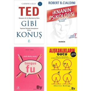 Alışkanlıkların Gücü + Tongue Fu + Ted Gibi Konuş + Iknanın Psikolojisi / 4 Kitap Set