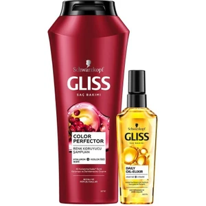 Color Perfector Renk Koruyucu  Şampuan 500 Ml+Gliss Ultimate Oil Elixir Yağ İksiri 75Ml