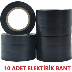 Beze Izole Elektrik Bandı Siyah 0,13MM * 19MM (10 Adet)