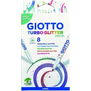 Turbo Glitter Pastel Keçeli Kalem 8 Renk 2,8 mm Uçlu Yıkamaya Dayanıklı Kalem Seti