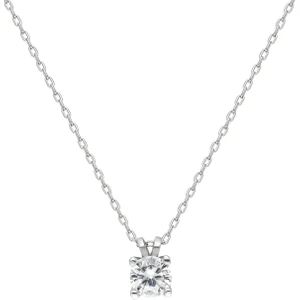 Gümüş Tektaş Kolye, Küpe, Çiçekli Hediye Seti - DT0213KL-HS