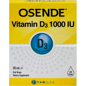 Tab İlaç Osende Vitamin D3 1000 Iu Damla 20 ml