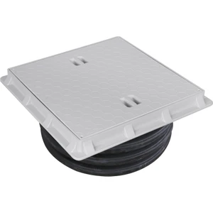 Ø 400 mm Düz Plastik Rögar Menhol Kapak ve Çerçeve Koruge Boru Uyumlu