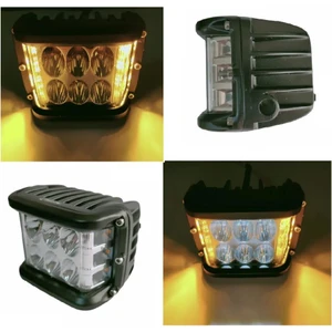 Off Road 6 Ledli Çalışma Lambası Kare 12/24V Sarı-Beyaz