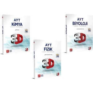 Mega Kitap 3D Yayınları Ayt Fizik Kimya Biyoloji Soru Bankası Seti Yeni 2021