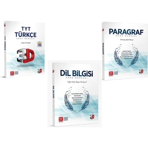 Mega Kitap 3D Yayınları Tyt Türkçe + Paragraf + Dil Bilgisi Soru Bankası Seti Yeni 2021