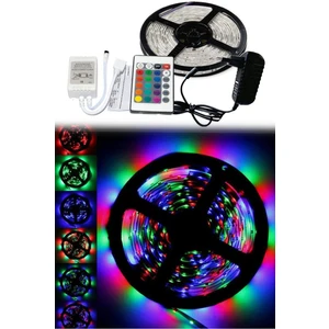 Kumandalı Rgb Şerit LED 5 Metre Iç Dış Mekan - Silikonlu - Animasyonlu