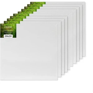 Resim Tuvali Ahşap Çerçeve Tual Akrilik Boya Yağlı Boya 20 x 20 cm 10'lu
