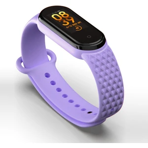 Xiaomi Mi Band 5 ve 6 Uyumlu Kordon (Kabartma Desenli)