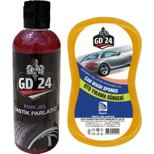 Lastik Parlatıcı Jel (200 Ml) + GD24 Yıkama Süngeri