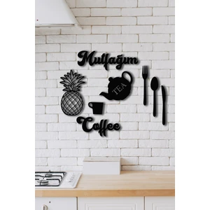 Nt Handmade Mutfağım Ananas 9 Parça Mutfak Konsepti Ahşap Duvar Dekoru