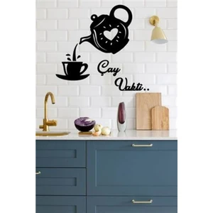 Nt Handmade Çay Vakti Ahşap Dekoratif Mutfak Aksesuar Duvar Tablosu