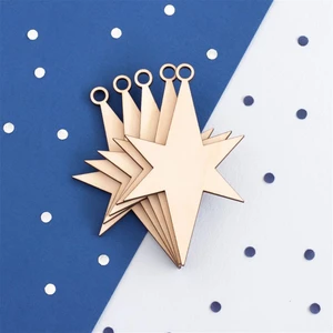 Nt Handmade 5 Adet Ahşap Kuzey Yıldızı Süs