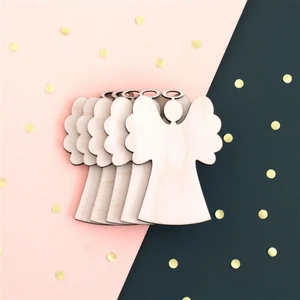 Nt Handmade 5 Adet Ahşap Melek Süs