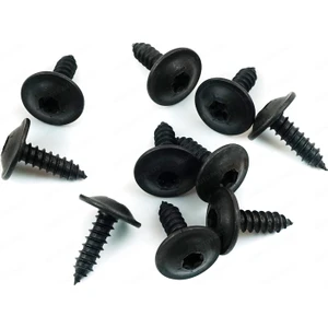 Bross Otomotiv BCF5001 AUDI İçin 10 Adet Yuvarlak Yıldız Çapraz Başlı Metal Vida Klipsi