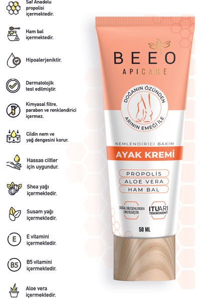 Bee'o Apicare Ayak Kremi 50 ml