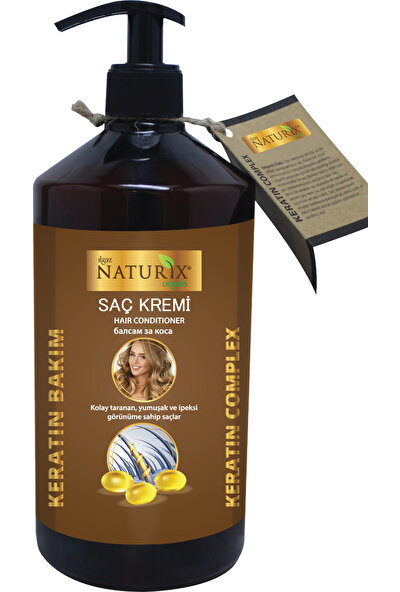 Naturix Bitkisel Onarıcı Keratin Şampuan 2 Adet 600 ml Keratin Şampuan + 500 ml Keratin Saç Kremi