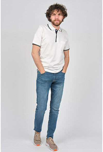 Neyir Erkek Cep Detaylı Polo Yaka T-Shirt 1340106 Beyaz