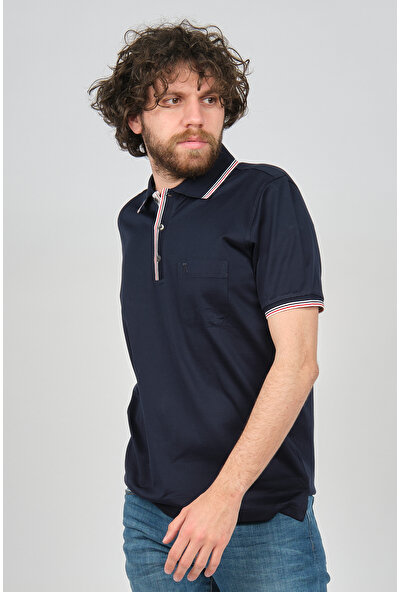 Neyir Erkek Cep Detaylı Polo Yaka T-Shirt 1340106 Lacivert