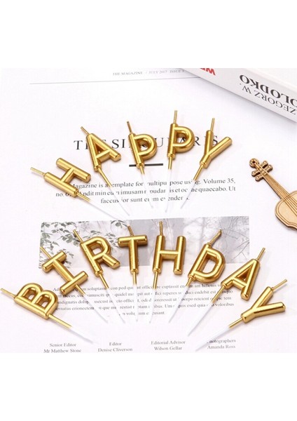 Parti Aksesuar Happy Birthday Mum Gold Renk