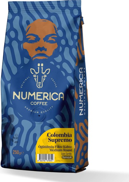 Colombia Supremo Filtre Kahve 250 gr(Yurt Dışından)