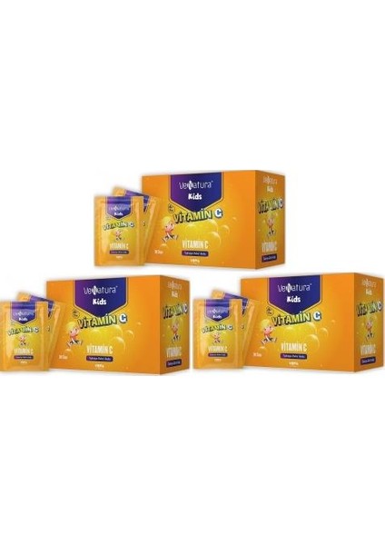 Kids Vitamin C Takviye Edici Gıda 30 Saşe x 3 Adet