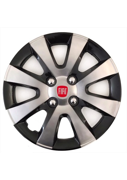 Fiat Mirafiori 15'' Inç Gri - Siyah Kapağı 4'lü Çelik Jant Görünümlü