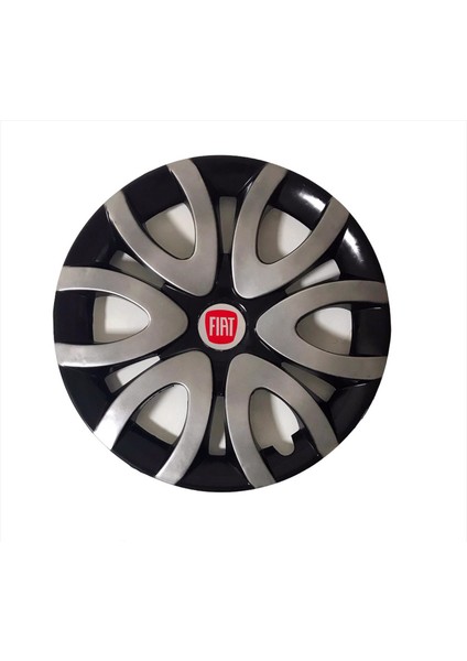 Fiat Mirafiori 15'' Inç Gri - Siyah Kapağı 4'lü Çelik Jant Görünümlü